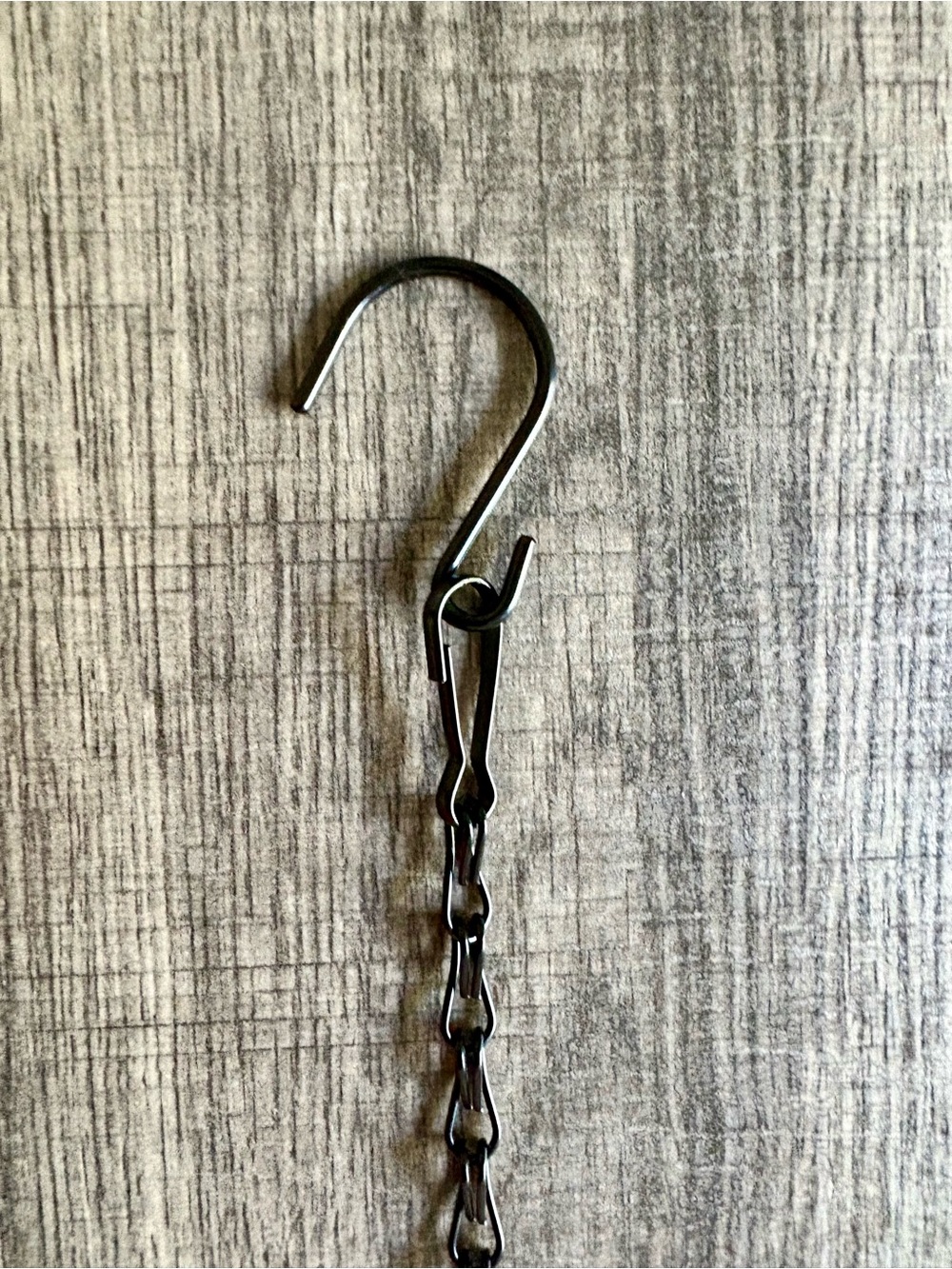 Black Adjustable Hanging Chain with Hooks - 21 Inch - NEW